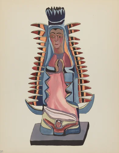 Plate 31: Our Lady of Guadalupe": From Portfolio "Spanish Colonial Designs of New Mexico" by American 20th Century, index of american design, 1935-1942