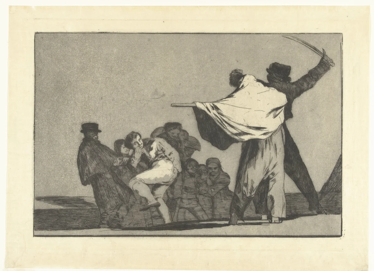 Bekende dwaasheid by Francisco de Goya, print, 1815-1820