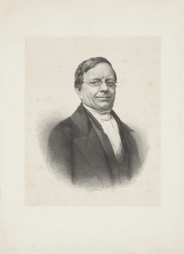 Portret van Abraham Jacob van der Aa by Adrianus Johannes Ehnle, print, 1829-1863