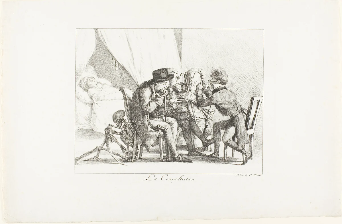 The Consultation by Eugène Delacroix, print, 1820