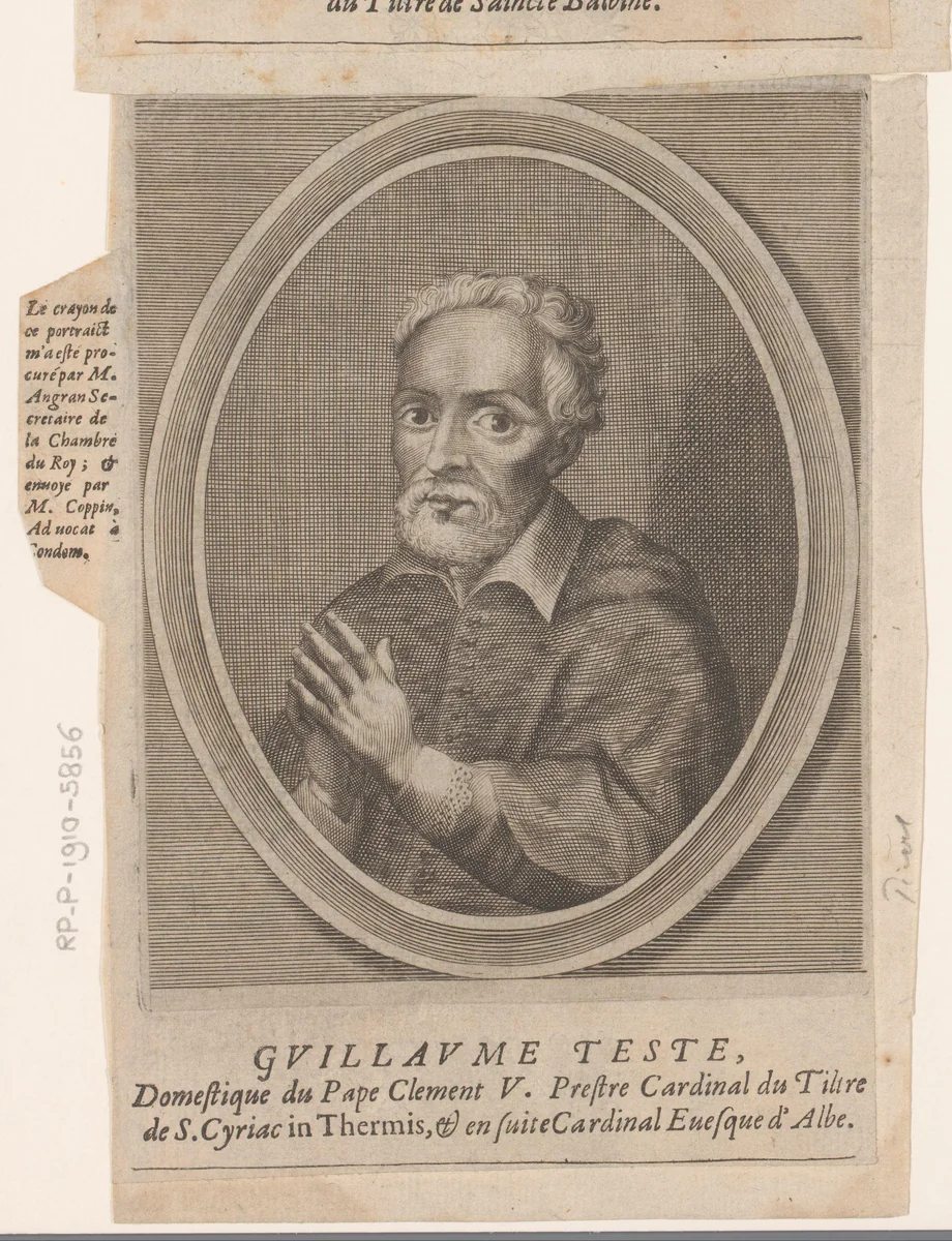 Portret van Guillaume Testa by Etienne Picart, print, 1660