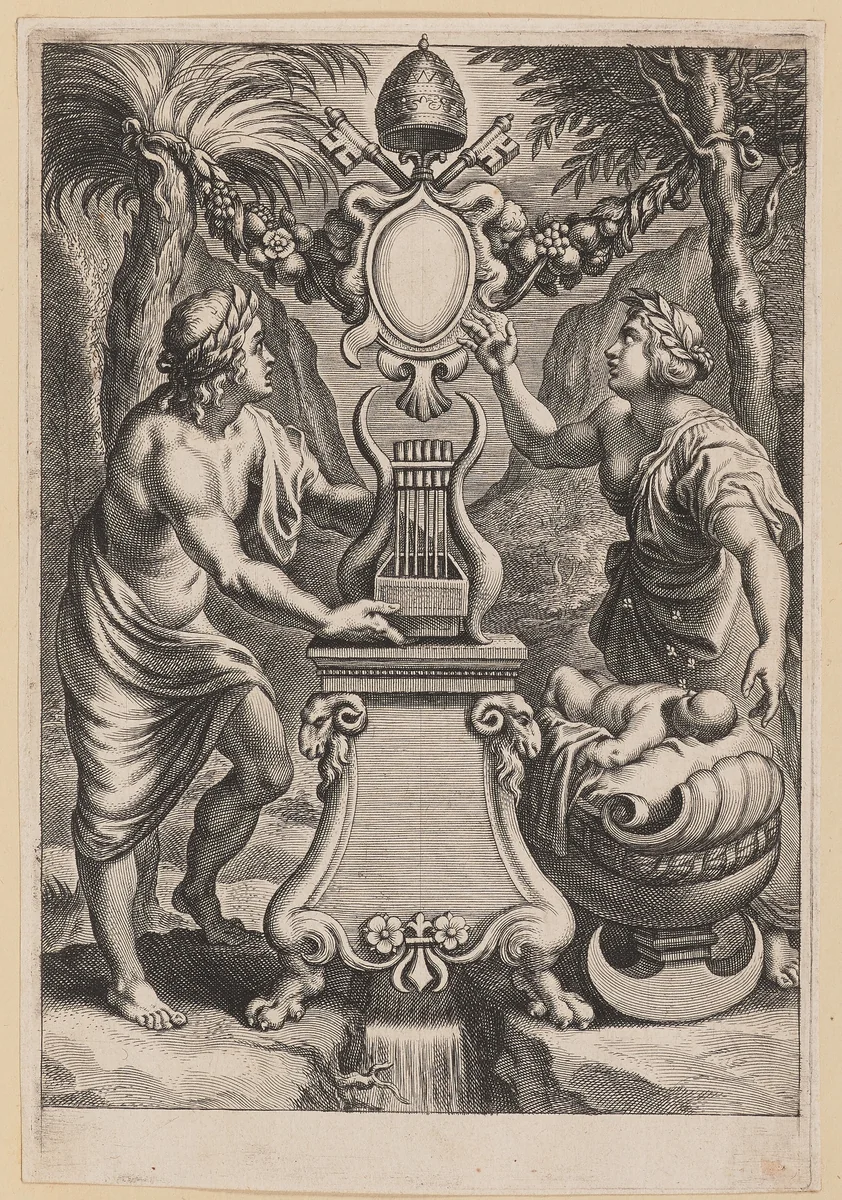 Title Page for M.C. Sarbievski, Lyricorum Libri IV by Cornelis Galle
Peter Paul Rubens, print, 1632
