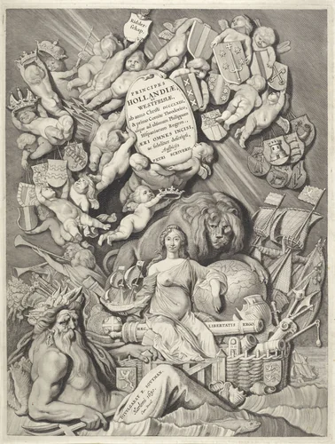 Titelprent voor een reeks graven en gravinnen van Holland, Zeeland en West-Friesland by Cornelis Visscher, print, 1650