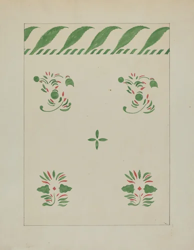 Stencilled Wall by Ray Holden, index of american design, 1936