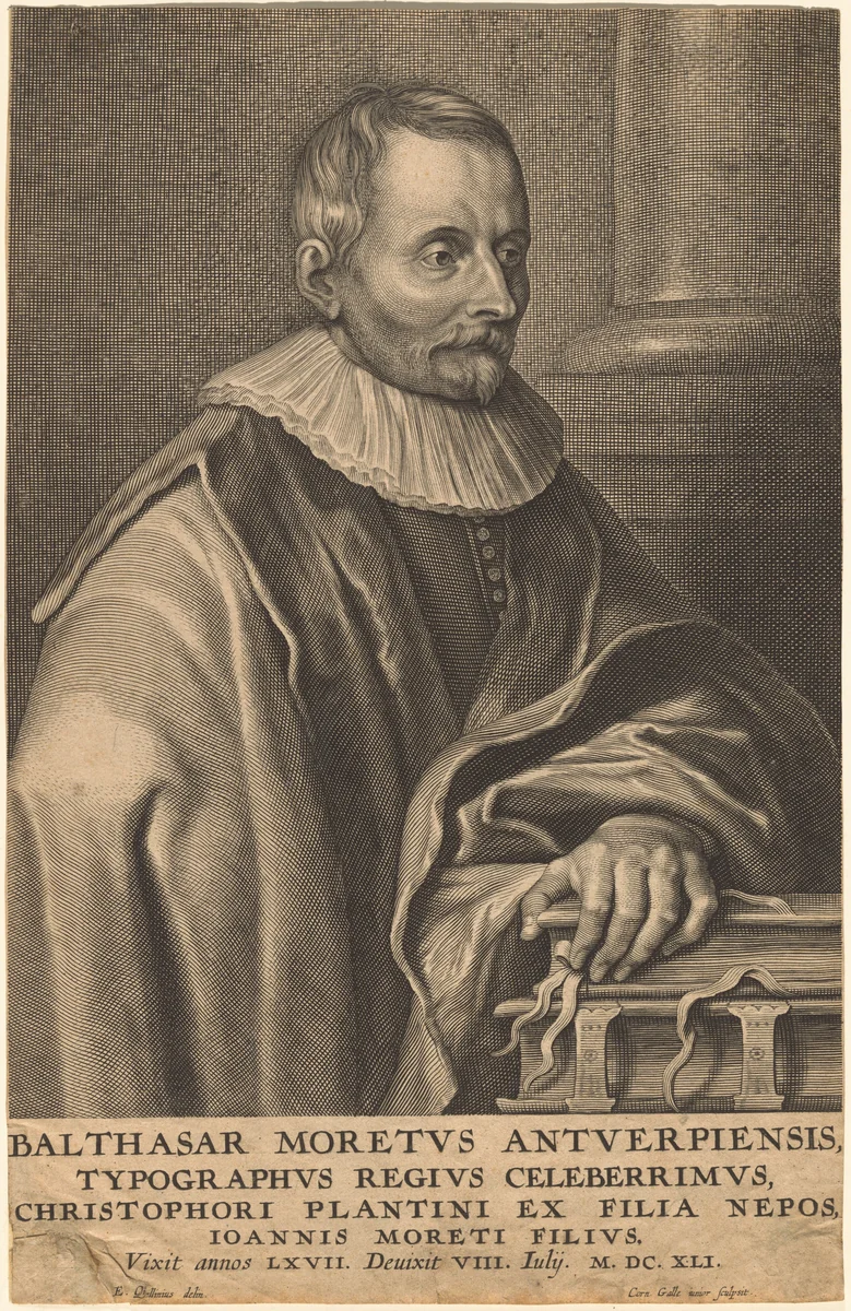 Balthasar Moretus of Antwerp by Cornelis Galle, print, 1576-1650