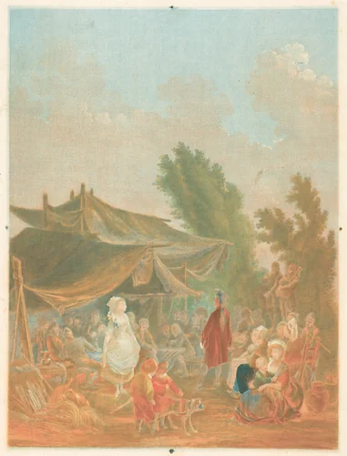 Noce de Village (Village Wedding) by Charles-Melchior Descourtis; Nicolas Antoine Taunay, print, 1785