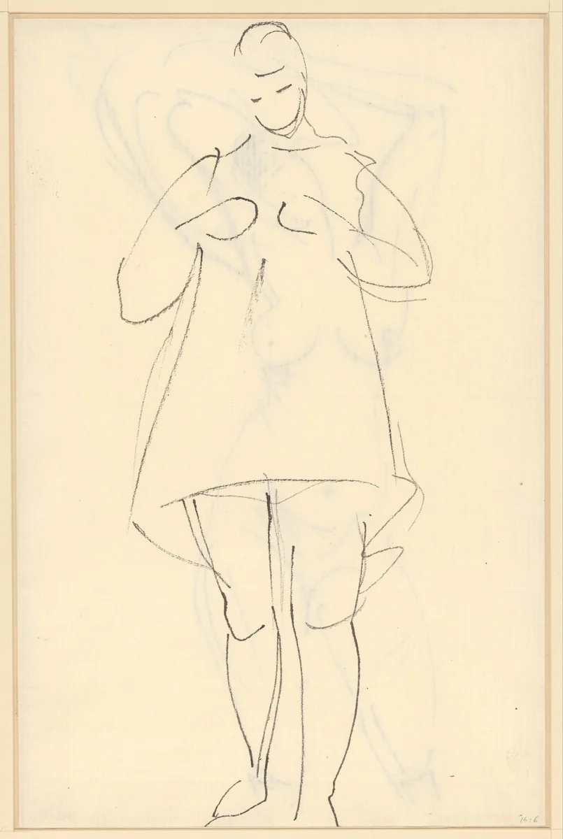 Staande vrouw by Rik Wouters, drawing, 1892-1916