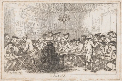 A Print Sale – A Night Auction by Thomas Rowlandson, print, 1788