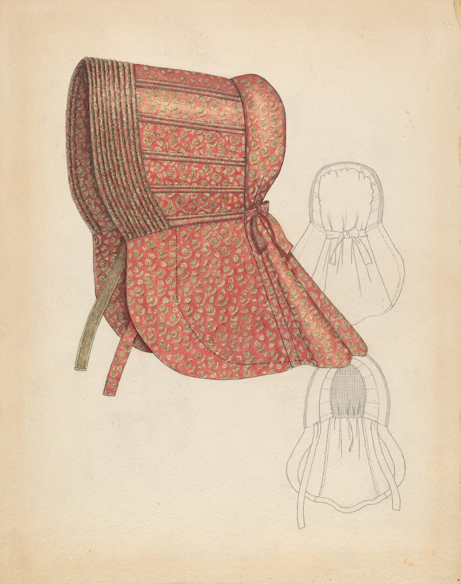 Sunbonnet by Roberta Spicer, index of american design, 1936