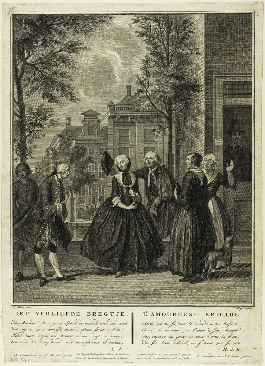 Bridget in Love by Pieter Tanjé, print, 1752-1761