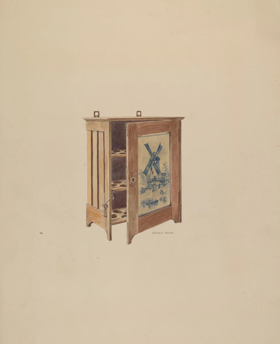 Egg Cabinet by Eileen Knox, index of american design, 1938