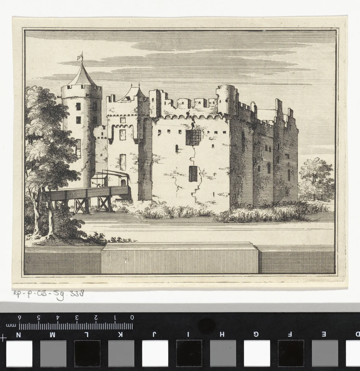Gezicht op Huis Kronenburg te Loenen aan de Vecht by Jacobus Schijnvoet, print, 1711-1774