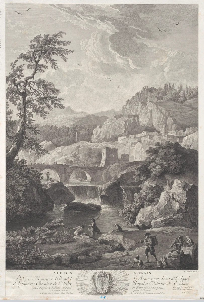 View of the Apennines by Joseph Vernet, print, 1755-1765