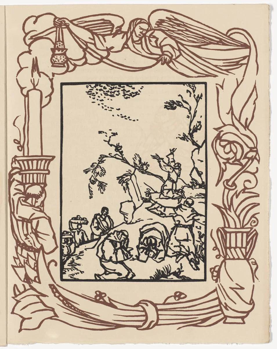 Plate (page 319) from Les Petites Fleurs de St. François (The Little Flowers of St. Francis) by Émile Bernard, illustrated book, 1928