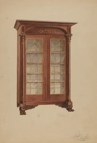 China Cabinet by Ferdinand Cartier, index of american design, 1936