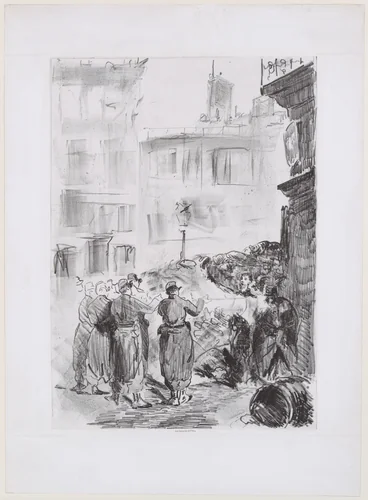 The Barricade by Edouard Manet, print, 1871