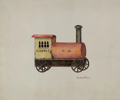 Toy Locomotive by John Hall, index of american design, 1941