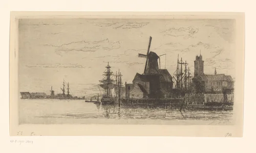 Gezicht op Dordrecht by Carel Nicolaas Storm van 's-Gravesande, print, 1877