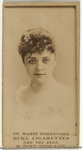 Card Number 228, Marie Burroughs, from the Actors and Actresses series (N145-7) issued by Duke Sons & Co. to promote Duke Cigarettes by W. Duke, Sons & Co., photograph, 1880-1889