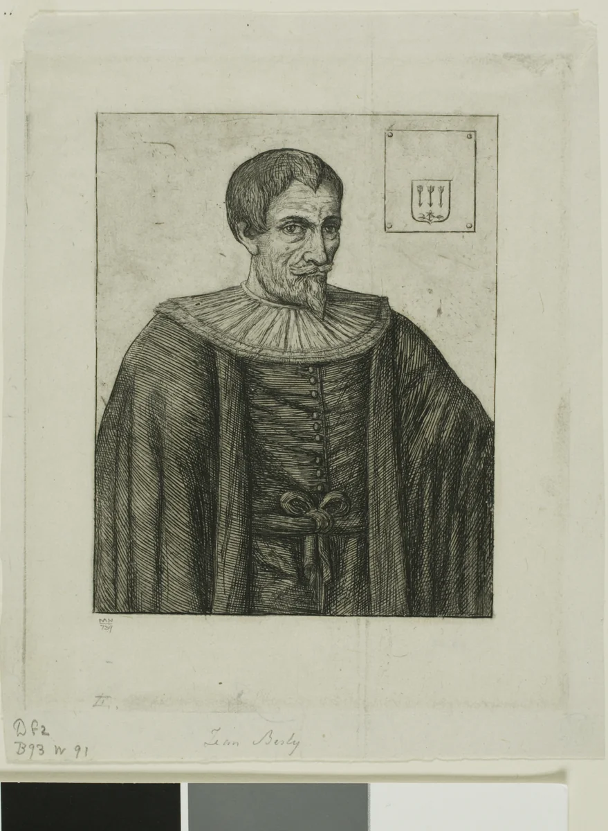 Portrait of Jean Besly, Historian by Charles Meryon, print, 1861