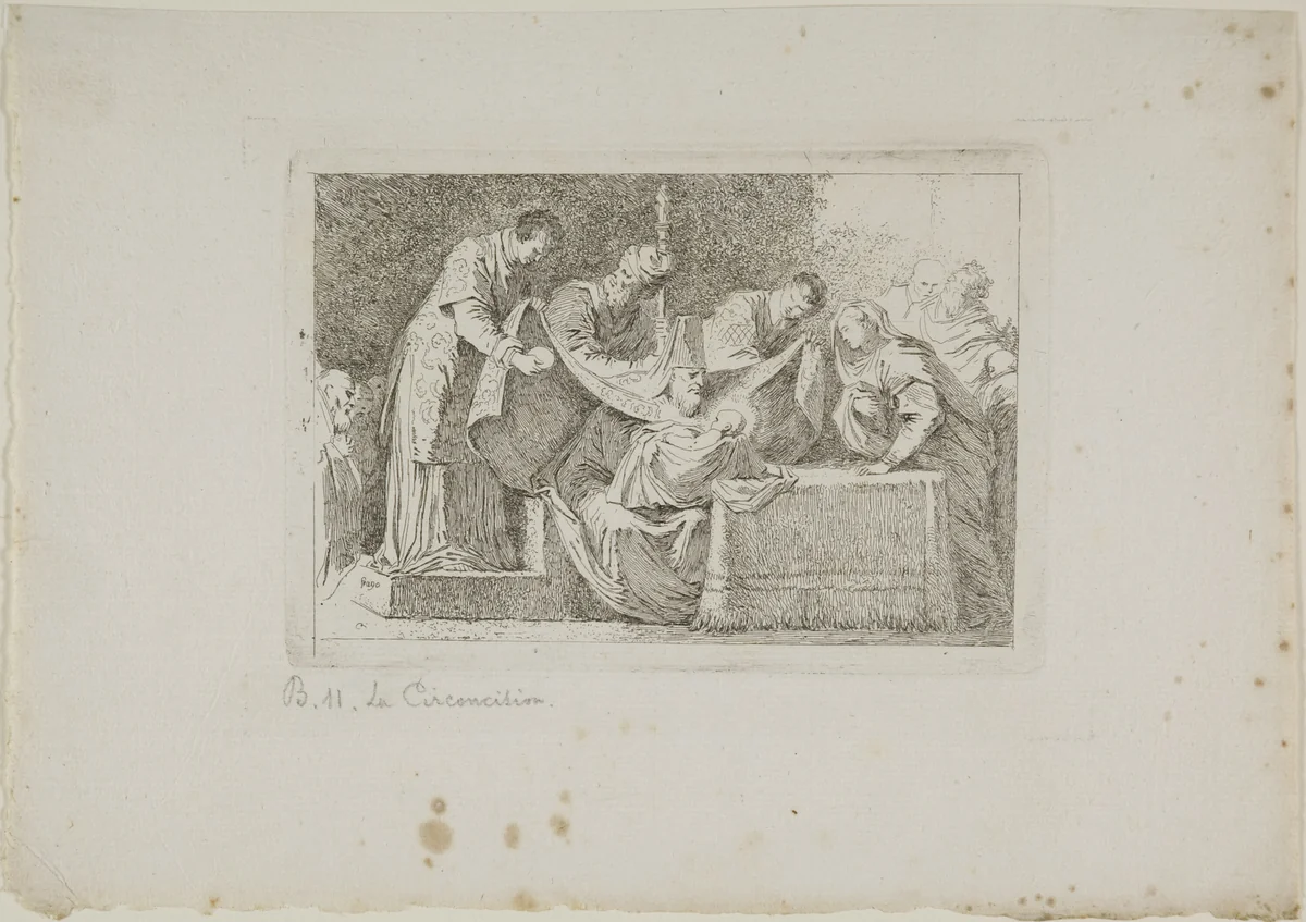 Circumcision by Jean Honoré Fragonard, print, 1763-1764