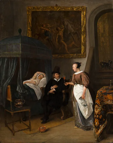 The Doctor's Visit by Jan Steen, painting, 1665
