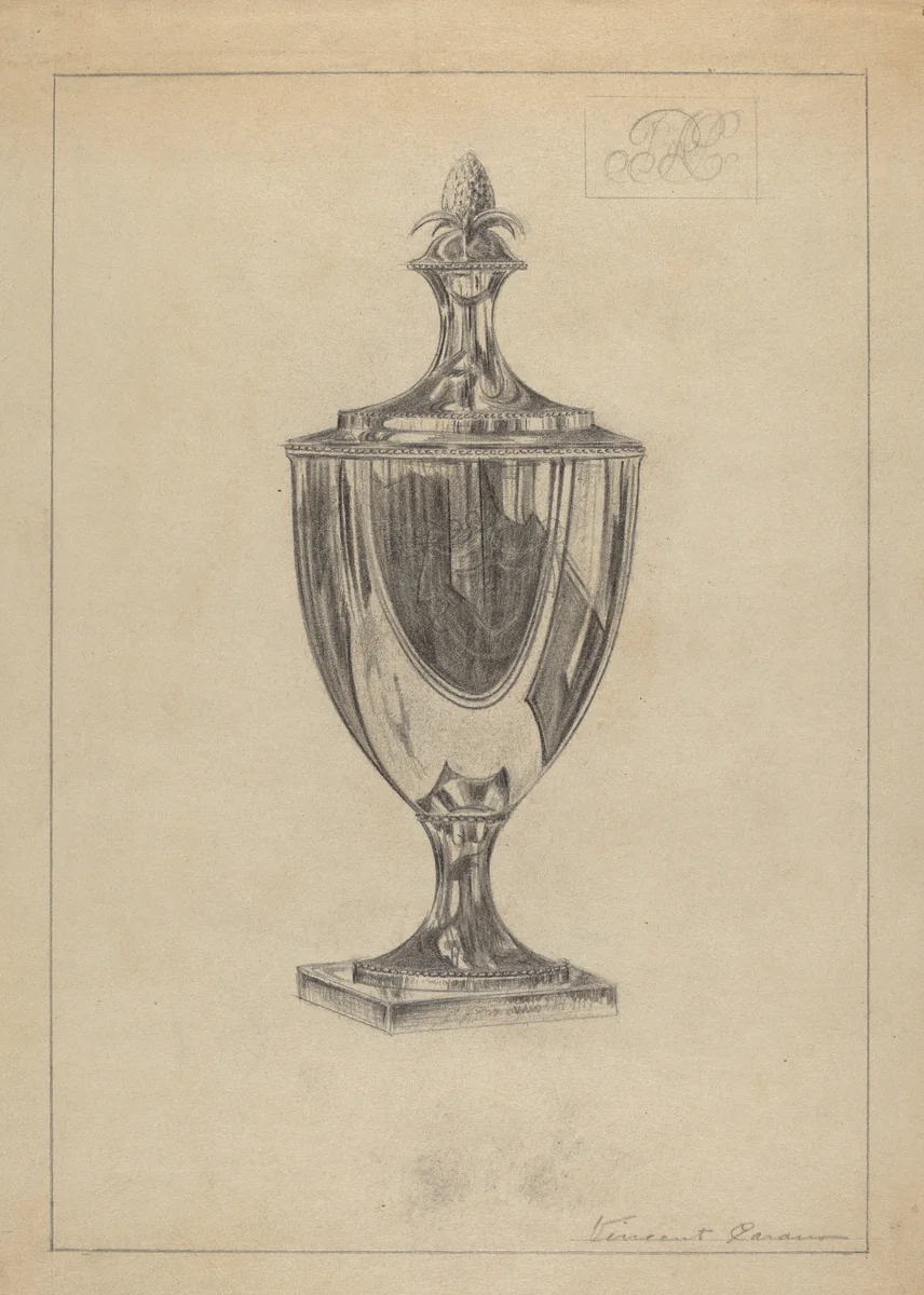 Silver Sugar Urn by Vincent Carano, index of american design, 1936