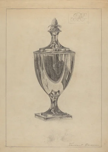 Silver Sugar Urn by Vincent Carano, index of american design, 1936