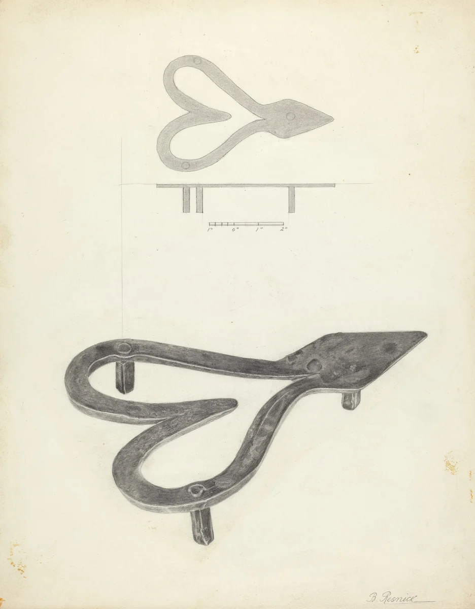 Flatiron Holder by Benjamin Resnick, index of american design, 1939
