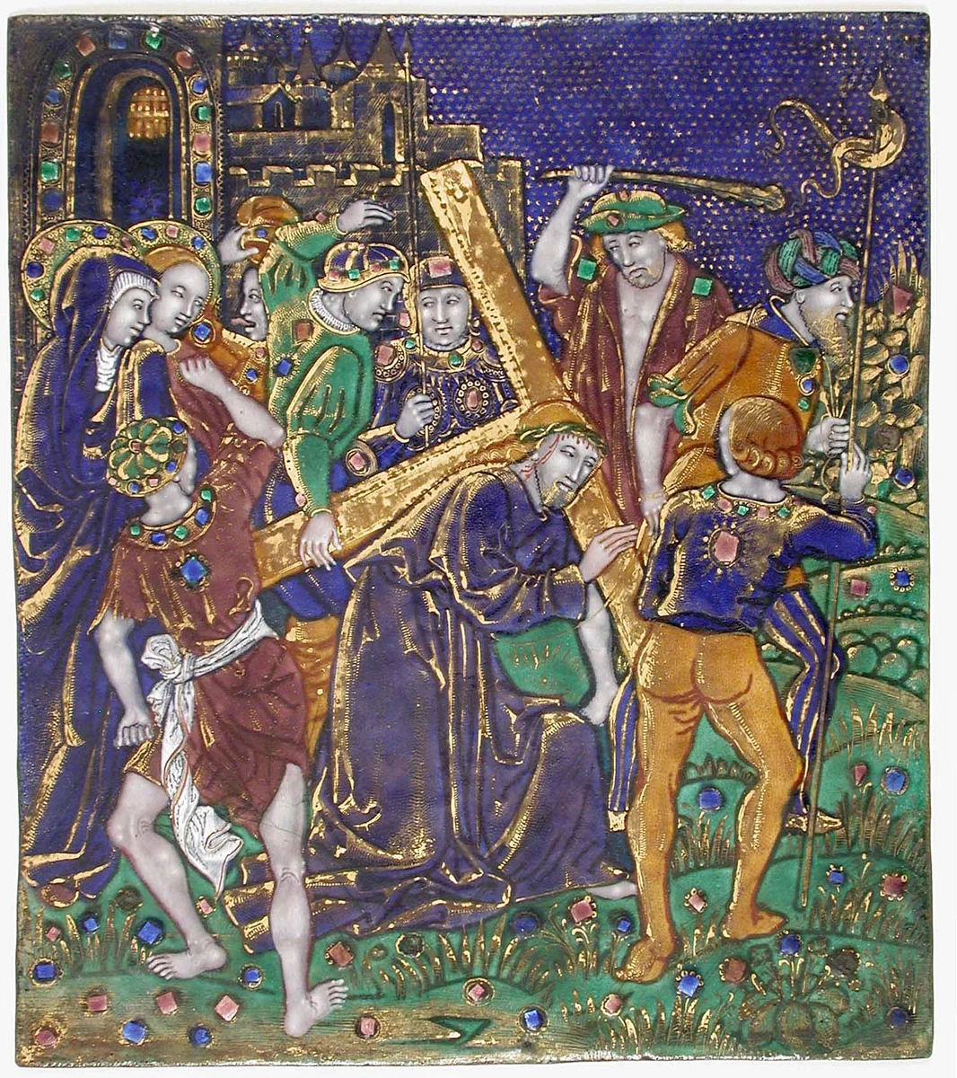 Plaque with Christ Carring Cross by Nardon Pénicaud, other, 1500-1599