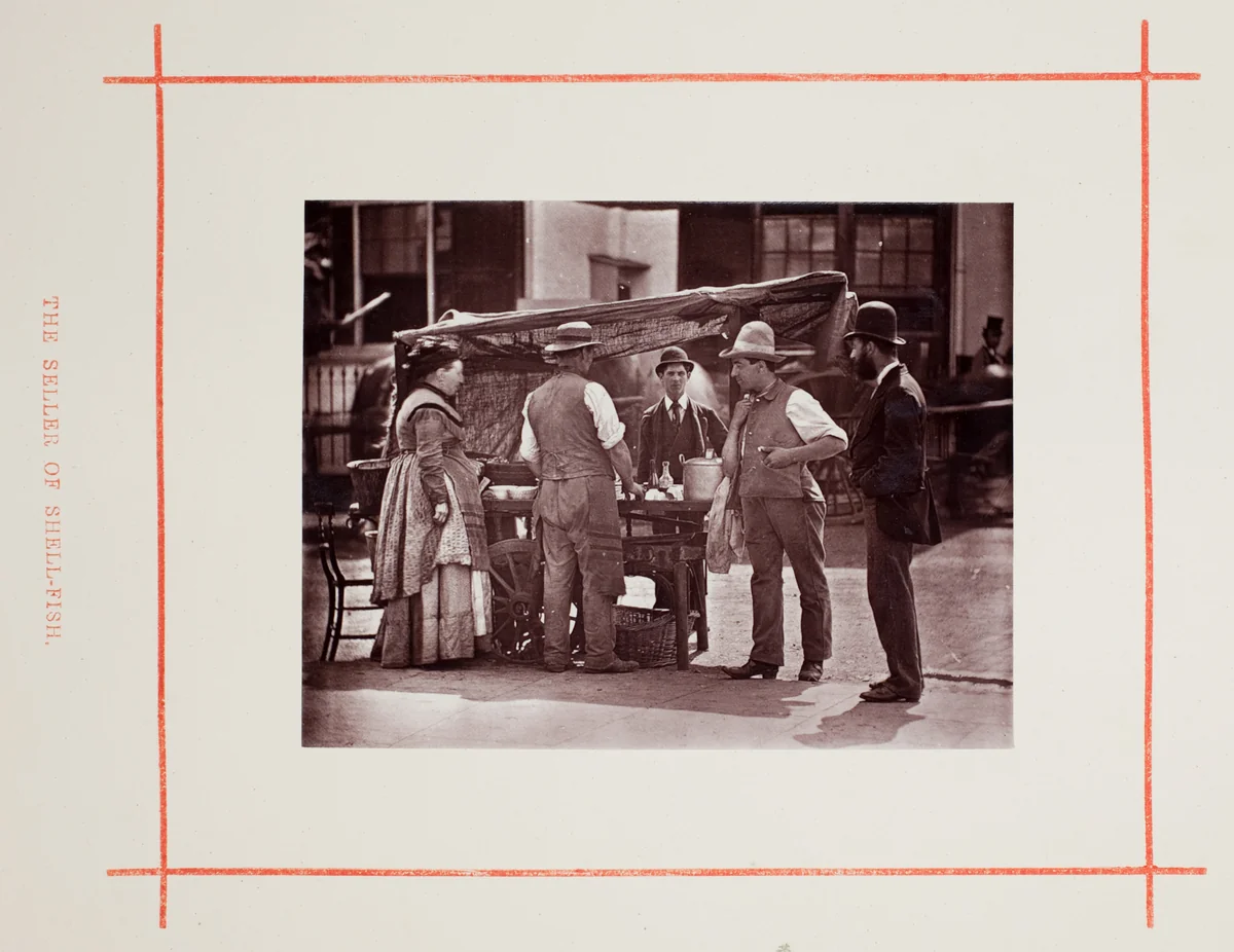 The Seller of Shell-Fish by John Thomson, photograph, 1877