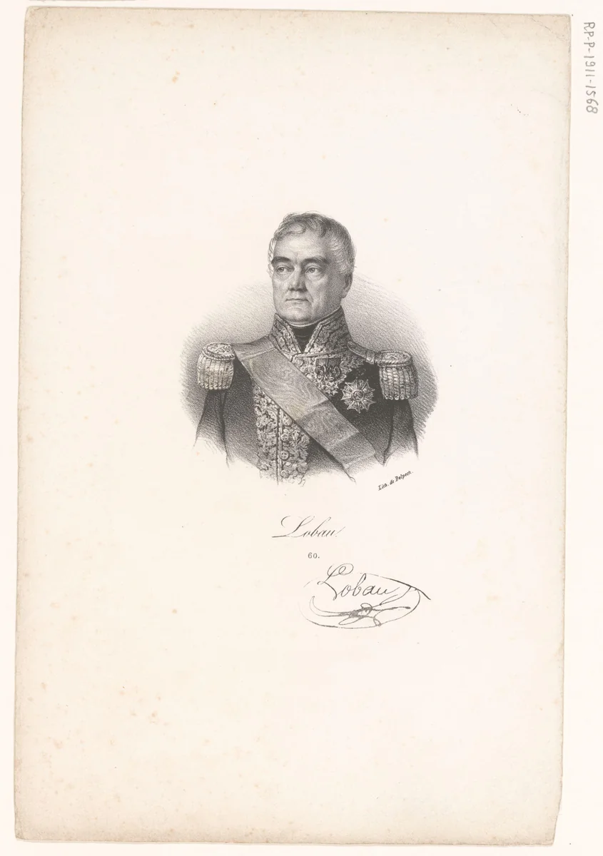 Portret van Georges Mouton, graaf van Lobau by anonymous, print, 1818-1842