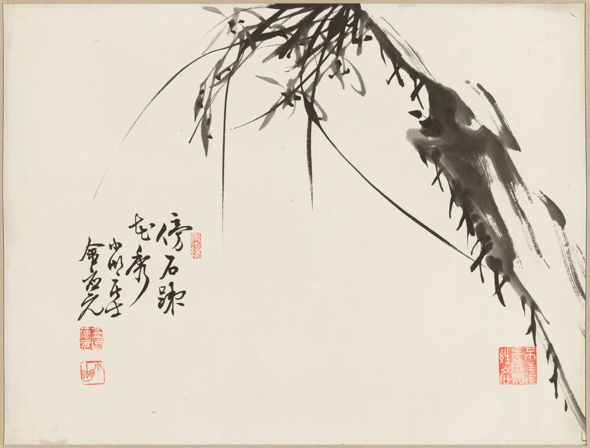 Orchids by Kim Eung-won, painting, 1855-1921