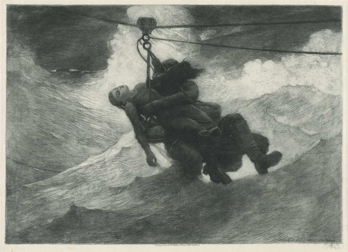 The Life Line by Winslow Homer, print, 1884