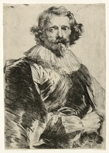 Lucas Vorsterman by Anthony van Dyck, print, 1630-1633