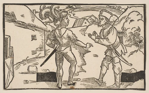 Heauton Timouroumenos, from "The Comedies of Terence", 19th century reprint by Albrecht Dürer, print, 1485-1528