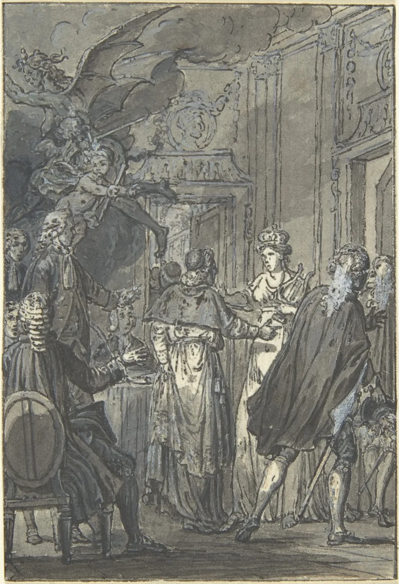 Design for a Book Illustration by anonymous, drawing, 1800-1900