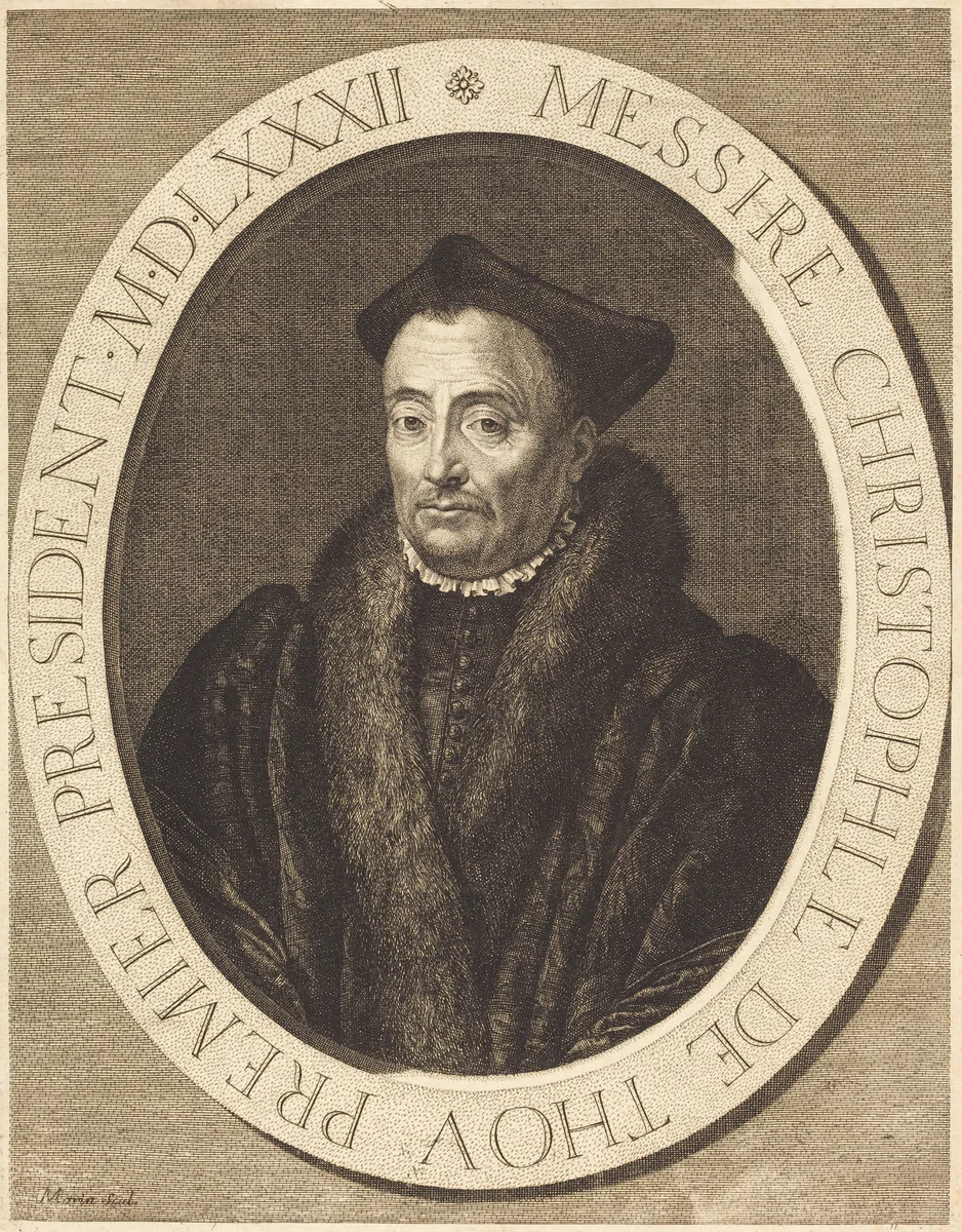 Christophe de Thou by Jean Morin, print, 1640-1650