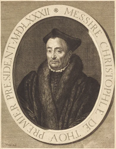 Christophe de Thou by Jean Morin, print, 1640-1650