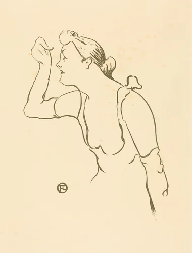 Paula Brébion by Henri de Toulouse-Lautrec, print, 1893