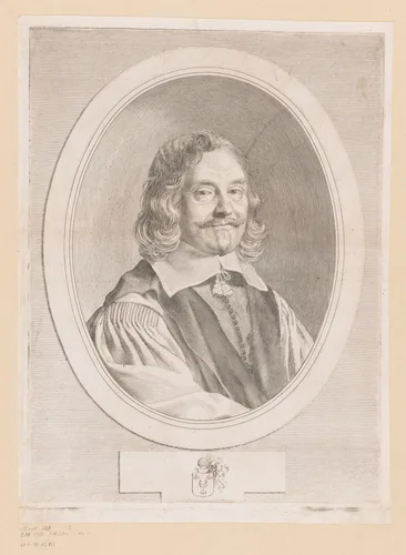 Portret van Antonin Dreux d'Aubray by Claude Mellan, print, 1640-1660