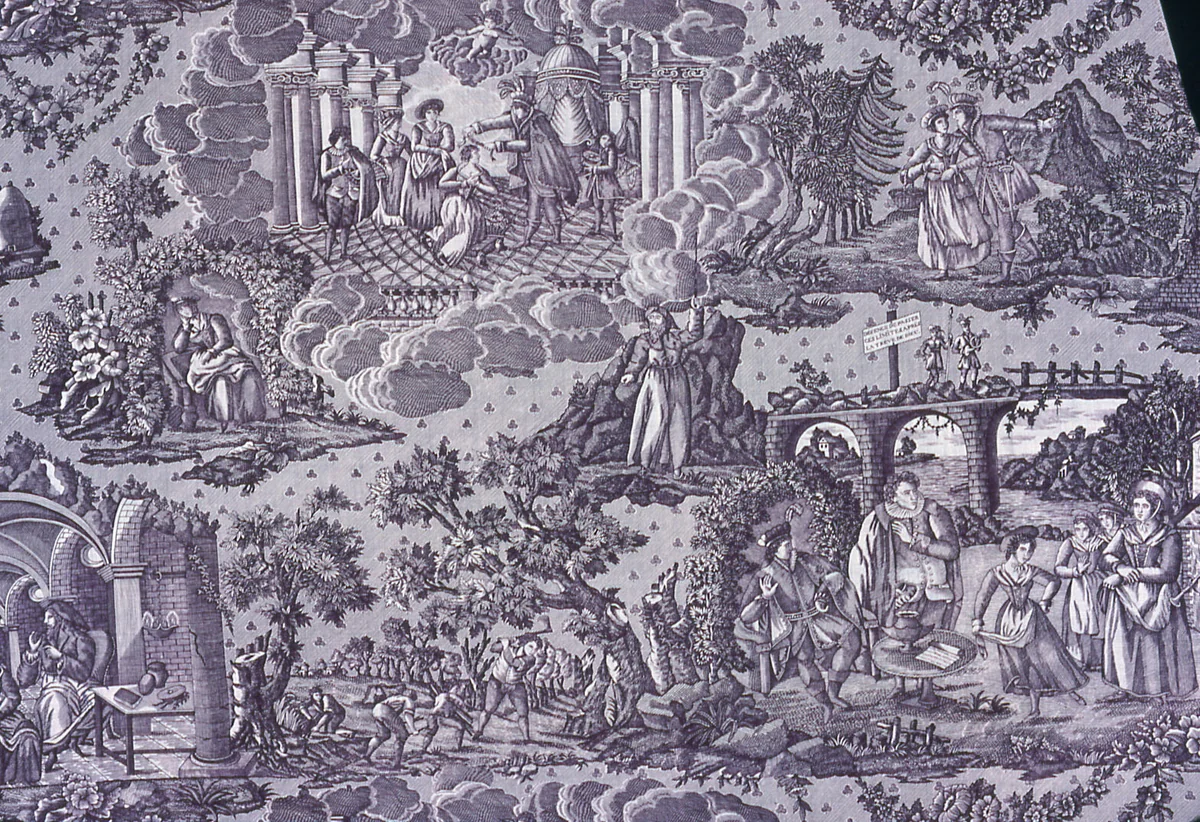 La Trève de Dieu (God's Truce) (Furnishing Fabric) by Philippe Wyngaert, textile, 1820-1830