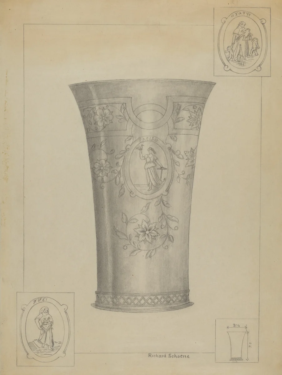 Silver Beaker by Richard Schoene, index of american design, 1936
