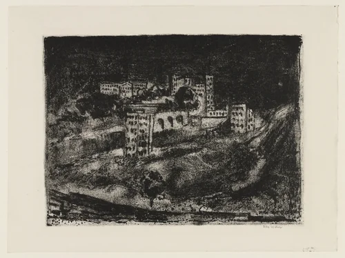 Dyckman at Night (Fordham Hills) by Max Weber, print, 1928