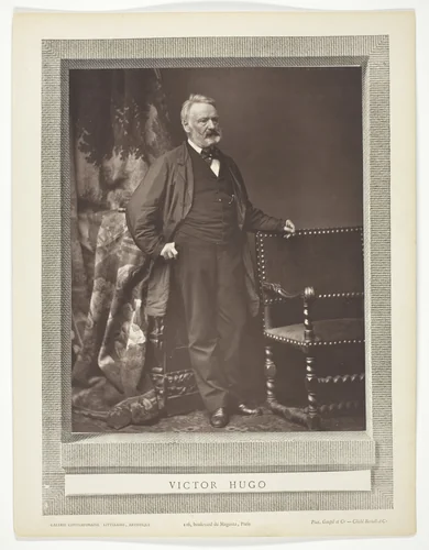 Victor Hugo (French novelist, playwright, and poet, 1802-1885) by Bertall et Cie, photograph, 1875-1876