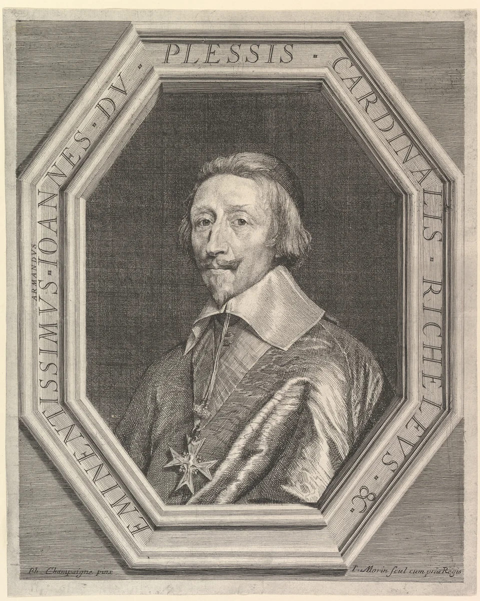 Cardinal de Richelieu by Jean Morin, print, 1605-1650