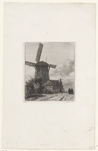 Gezicht op de Trekweg te Den Haag by Jan Weissenbruch, print, 1849