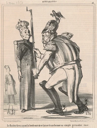 Le roi des grecs ... by Honoré Daumier, print, 1854