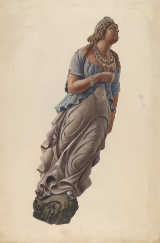 Figurehead by American 20th Century, index of american design, 1935-1942