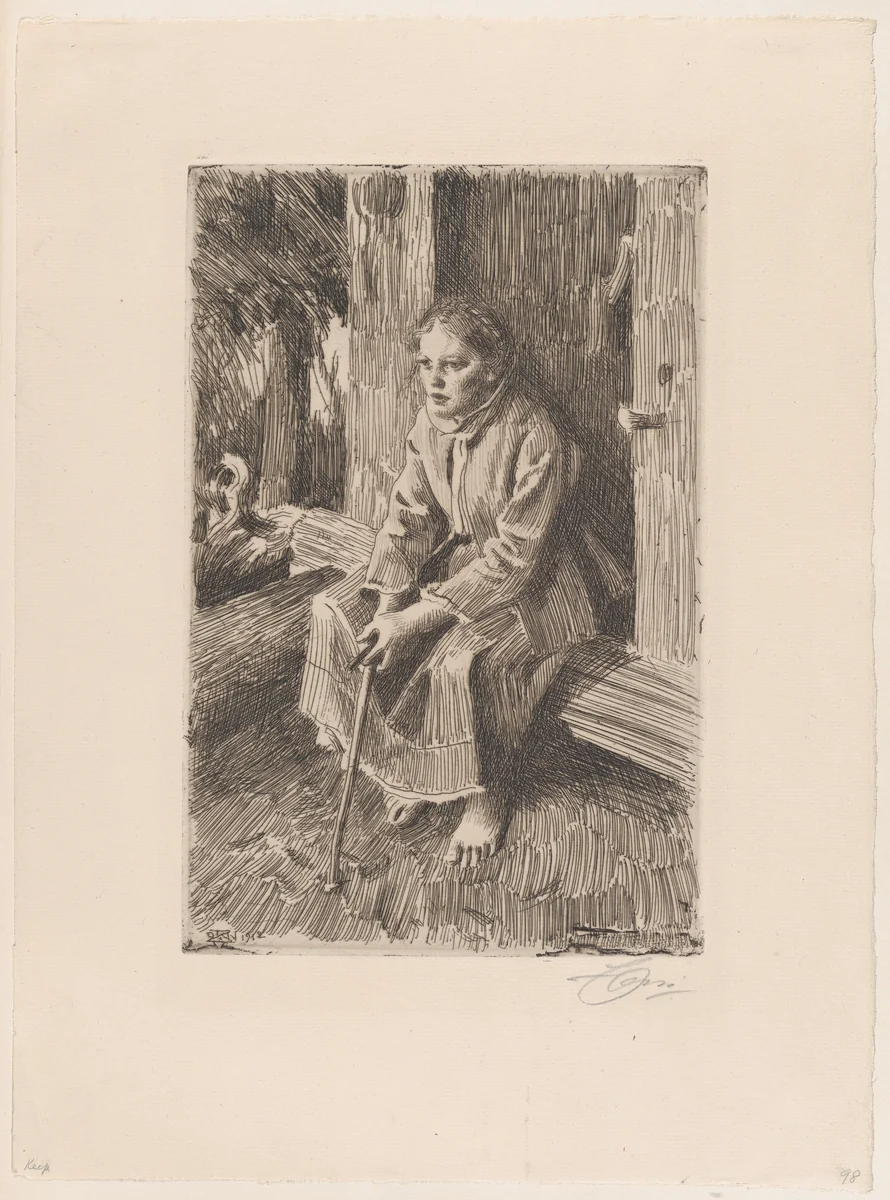 Vallkulla by Anders Zorn, print, 1912